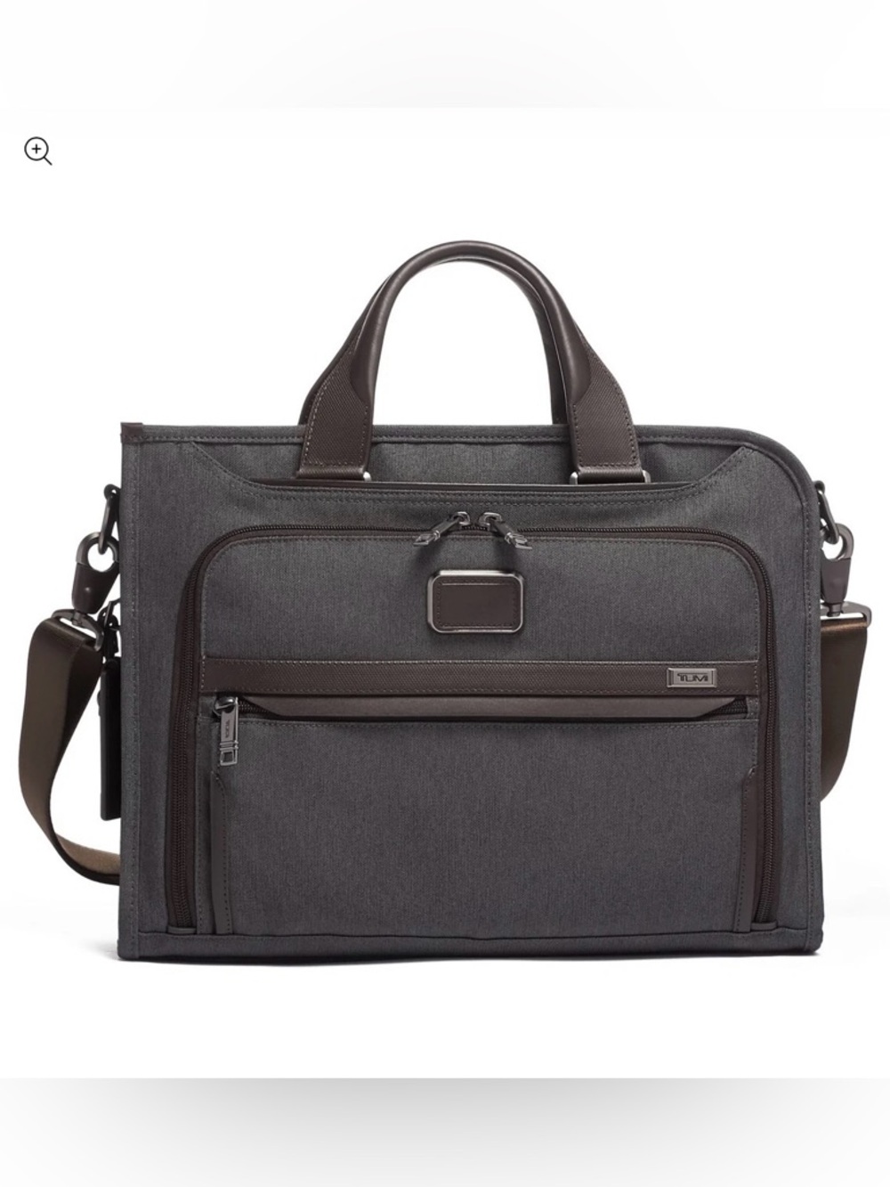 Tumi ALPHA Slim Deluxe Briefcase in Anthracite